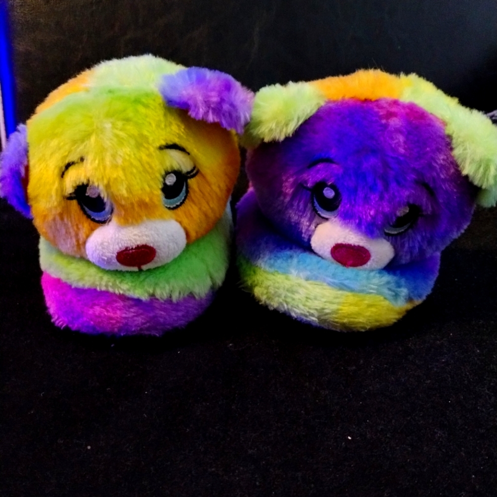 Build A Bear Rainbow Slippers Girls Size 11/12‎ Toddler(Big girl)